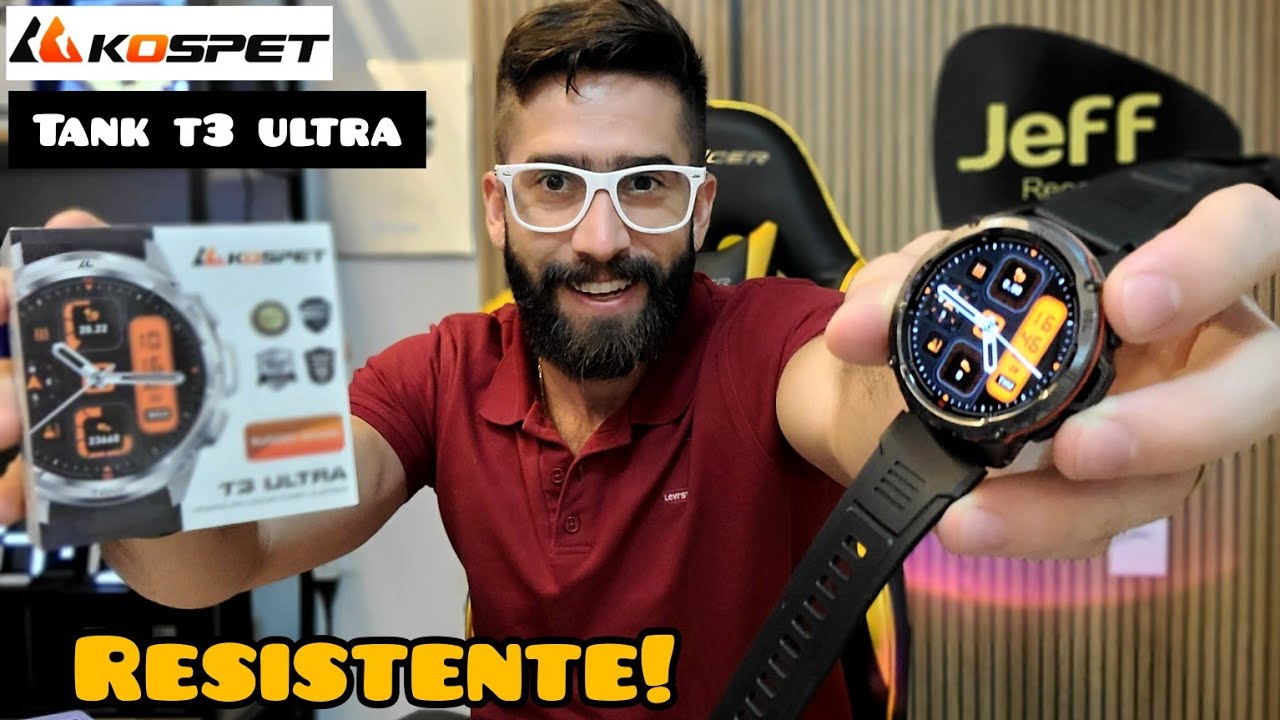 KOSPET TANK T3 ULTRA: Um BAITA smartwatch RESISTENTE com GPS e Tela AMOLED! (Analise)
