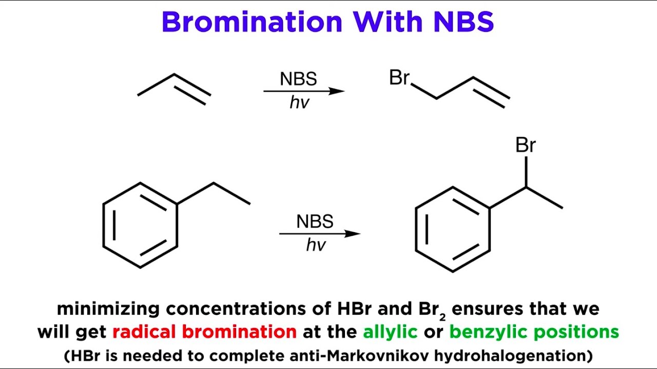 Allylic/Benzylic Bromination With N-Bromo Succinimide (NBS)