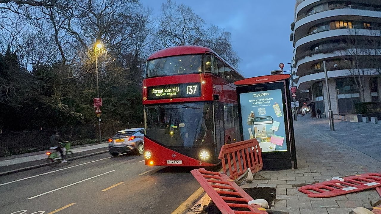 Journey on Arriva, new routemaster (LTZ 1728): Route 137 to Streatham Hill, Telford Avenue