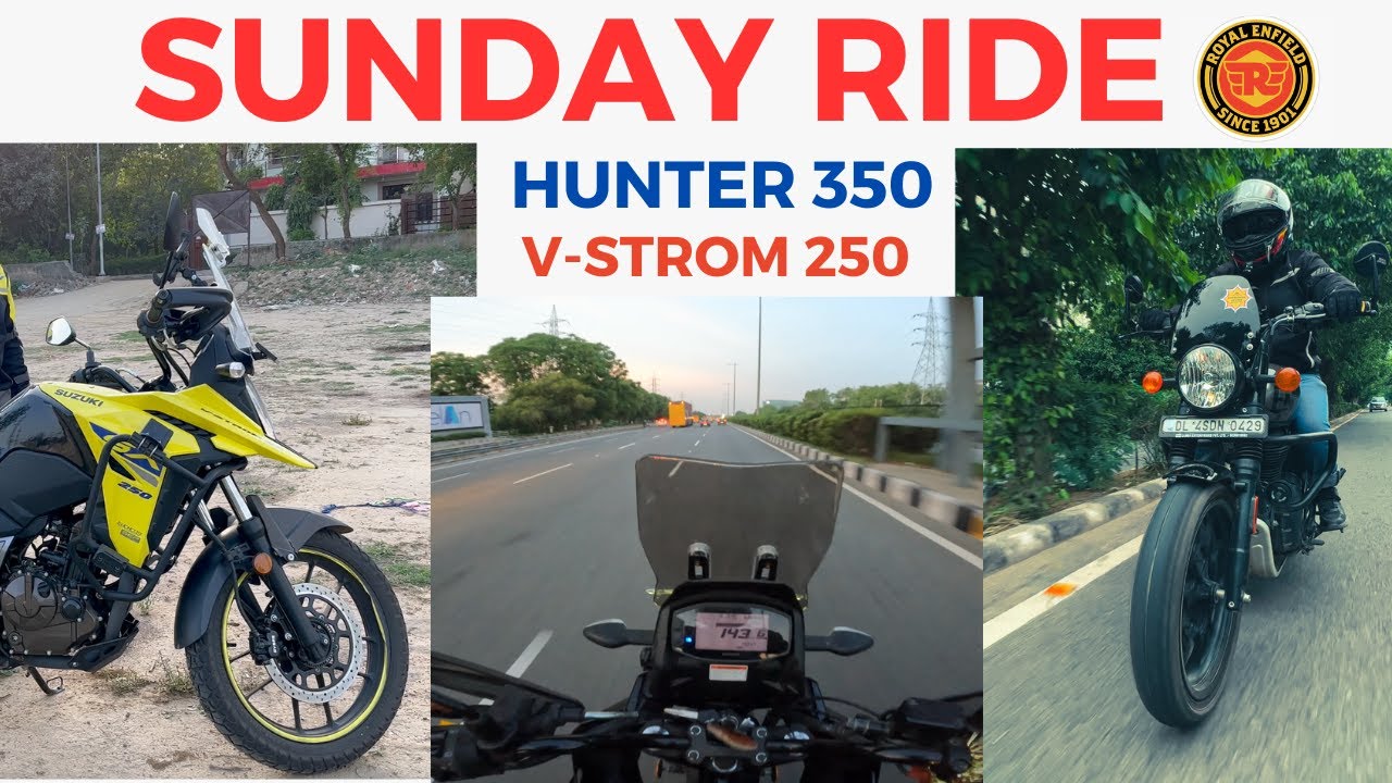 TESTING HUNTER 350 & SUZUKI V-STROM 250 ON SUNDAY RIDE | HUNTER 350 | ARAVALI HILLS | LEOPARD TRAILS
