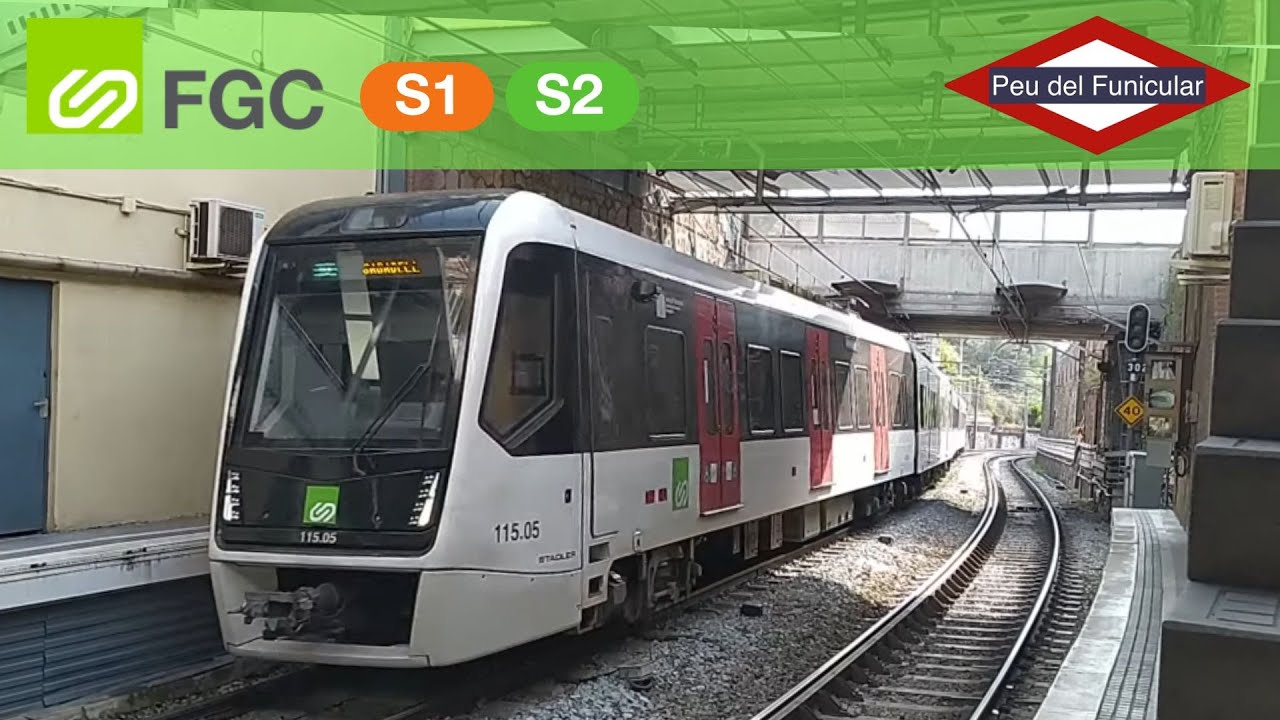 FGC Peu del Funicular | Metro del Vall&egrave;s S1 i S2 | UT 112, 113 i 115