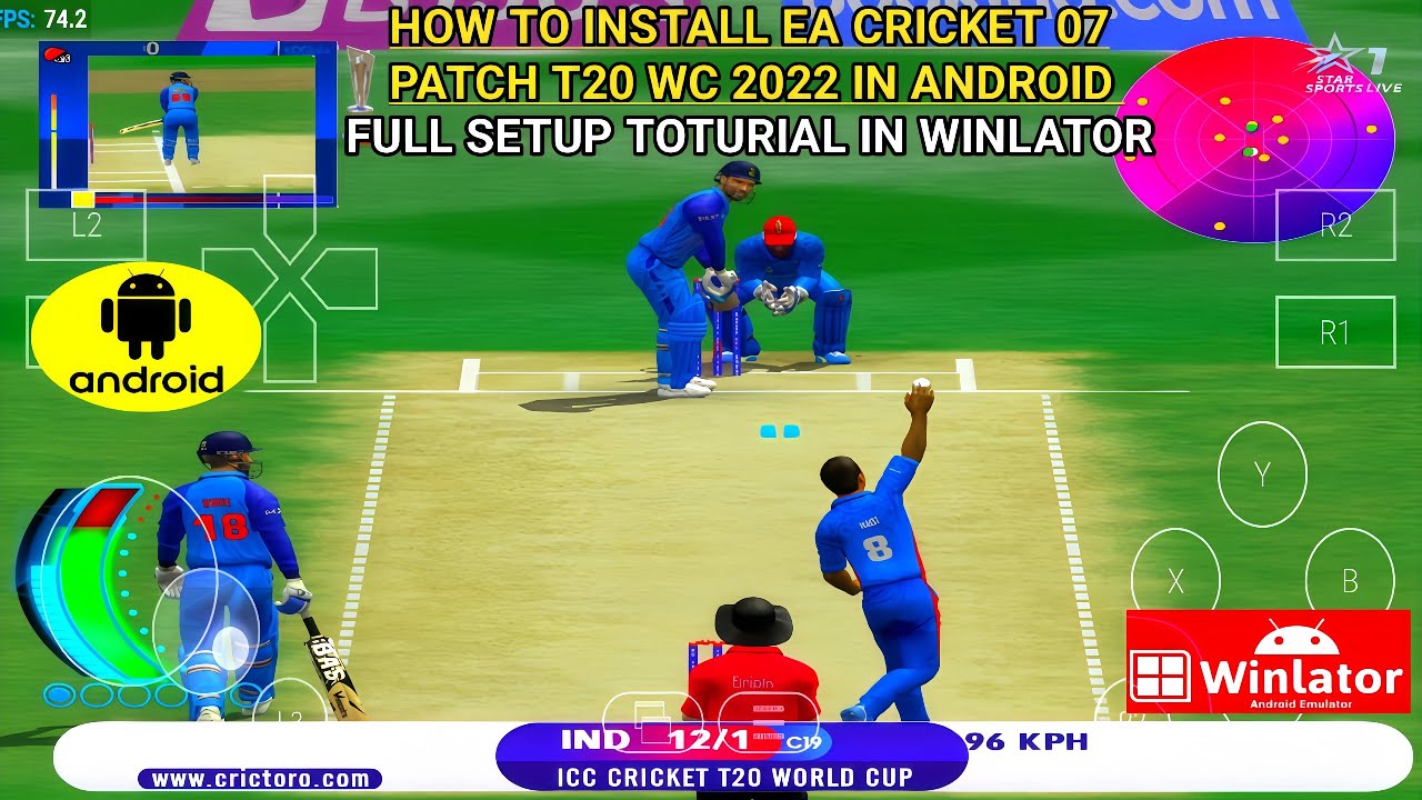 How to install Ea cricket 07 Patch t20 wc 2022 how to play Ea cricket 2022 in android full toturials