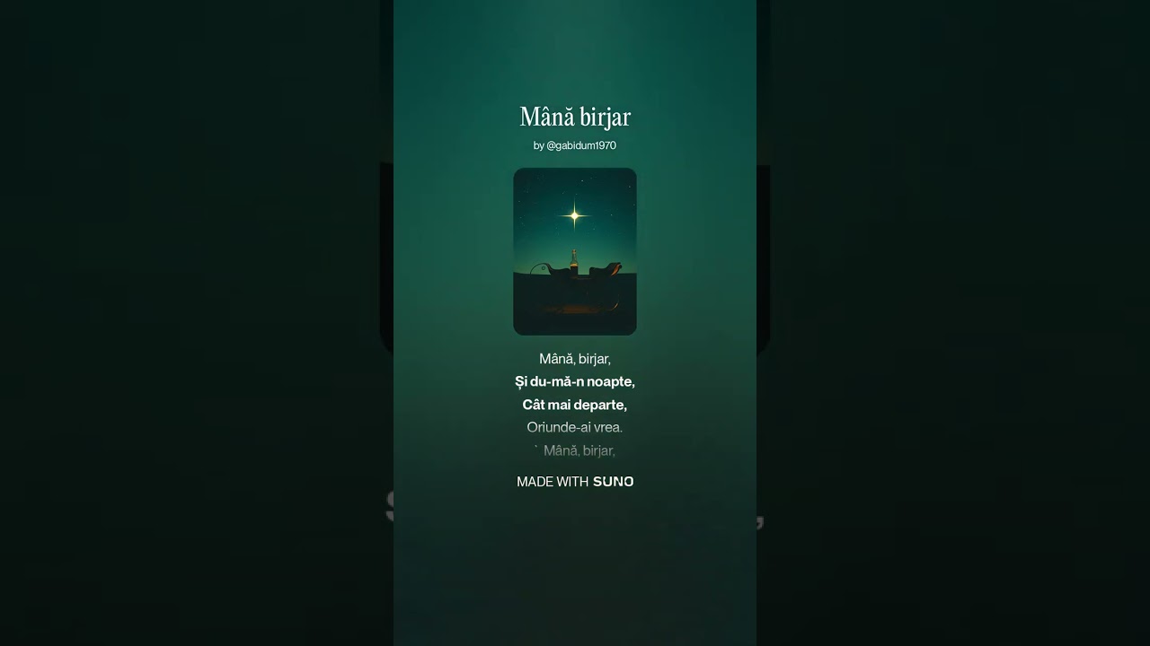 𝐆𝐚𝐛𝐫𝐢𝐞𝐥 𝐕𝐢𝐛𝐫𝐚𝐧𝐝𝐨 - Mână birjar
