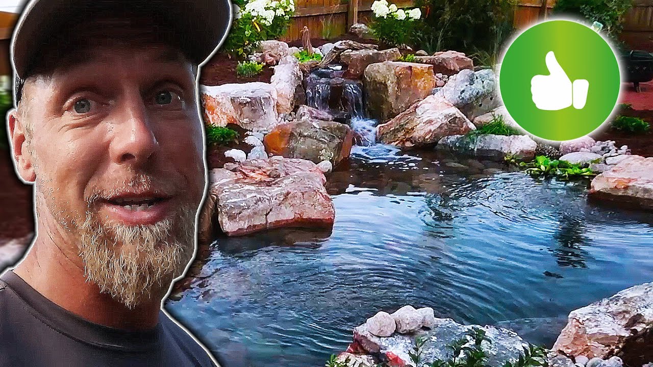 Large POND Build w/ Intake Bay and Sunken Fire Pit Area - REVEAL