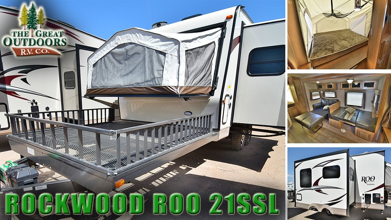 2018 FOREST RIVER ROCKWOOD ROO 21SSL R1079 Toy Hauler Travel Trailer Hybrid RV Dealer