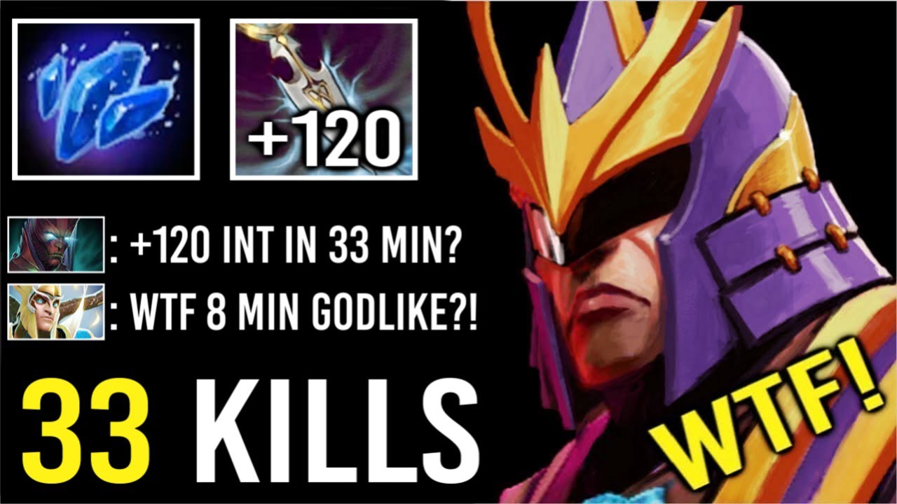 WTF +120 INT STOLE IN 33 MIN! Crazy Shard Silencer 8 Min Godlike 33 Kills Delete All Enemy Dota 2