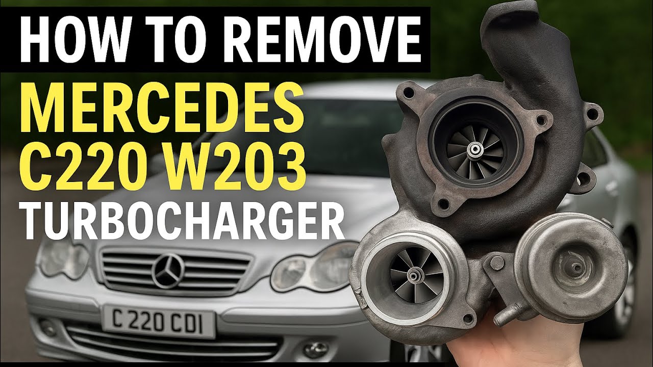 How to remove 2005 Mercedes w203 c220d cdi turbocharger and turbo actuator