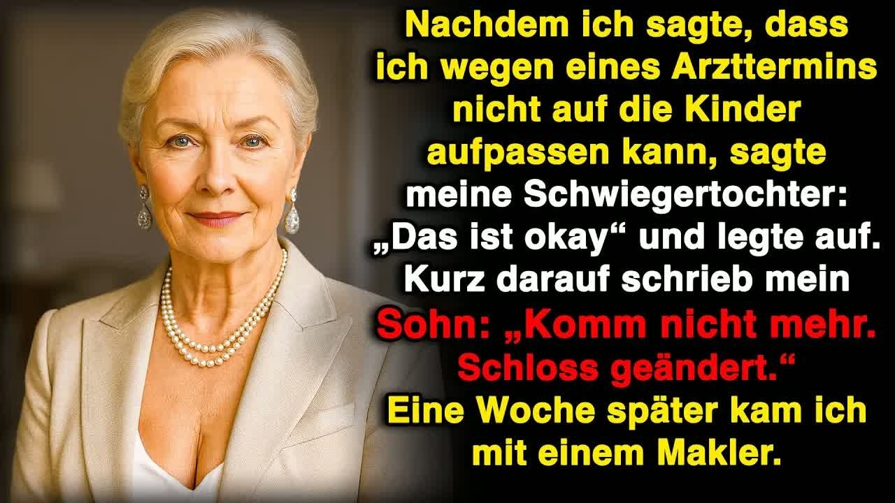 „Ich kann nicht babysitten, weil ich zum Arzt muss“, sagte ich  Sie meinte： „Das ist dein Job!“