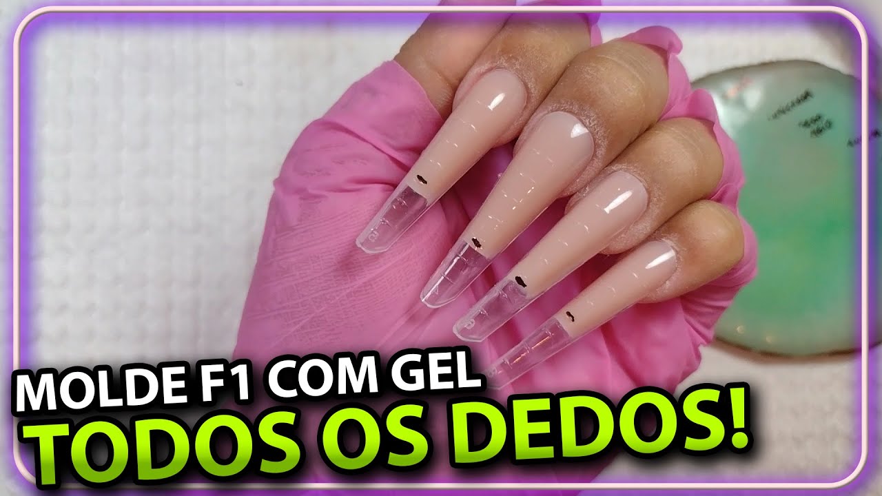 Aplicação COMPLETA no Molde F1 com Gel. Veja como é PRÁTICO!
