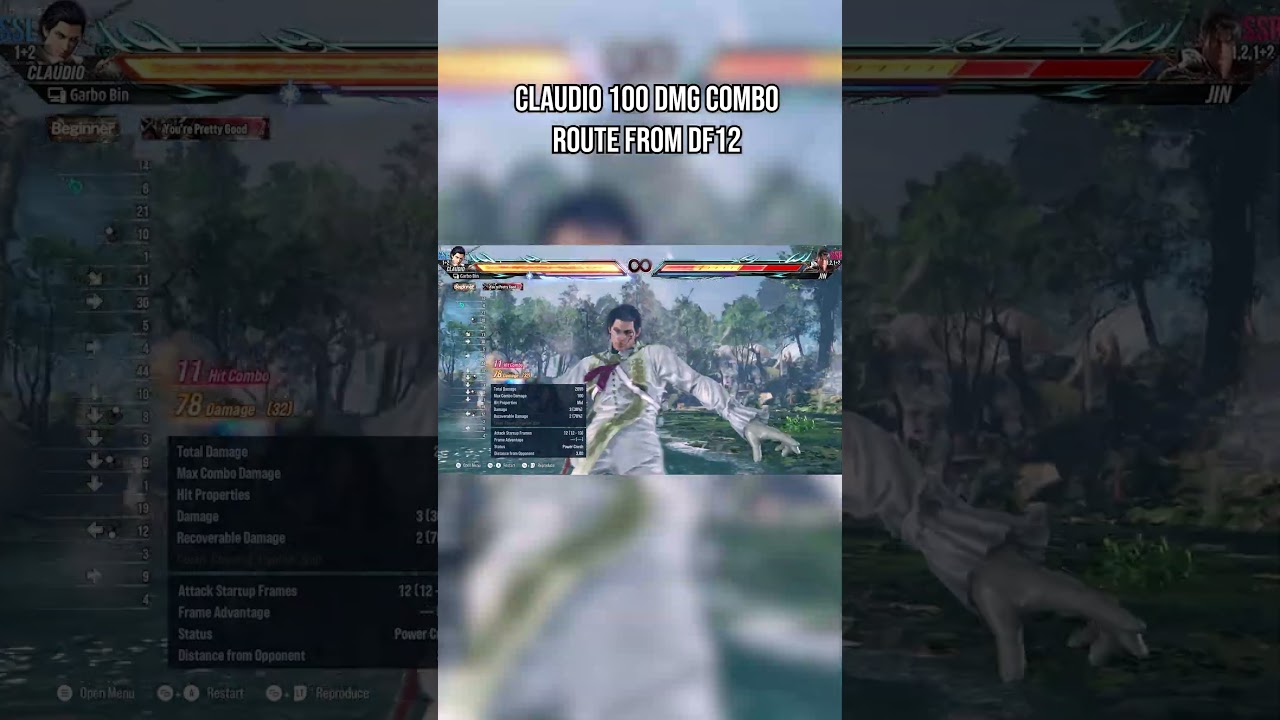 Claudio 100 Damage df12 combo 