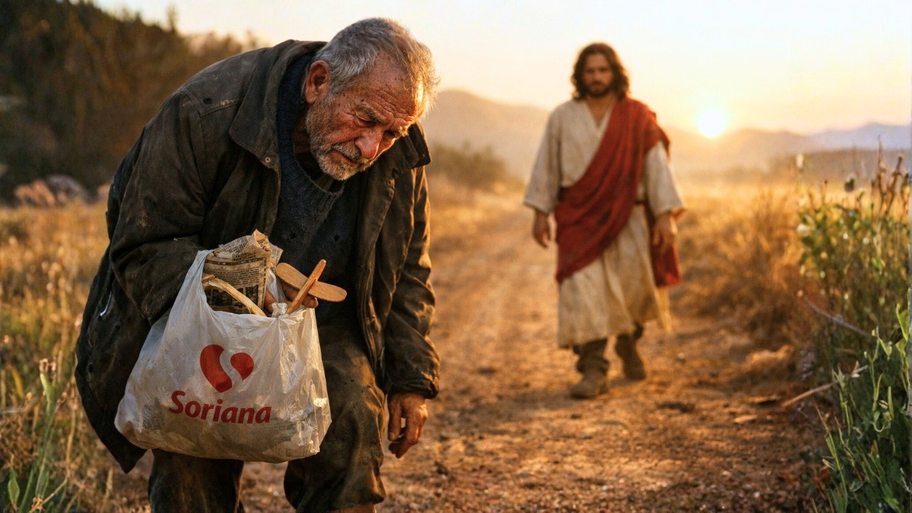 EL ANCIANO CAMINÓ 10 KM PARA VER A SUS NIETOS… NADIE LE ABRIÓ, JESÚS LO VIO TODO