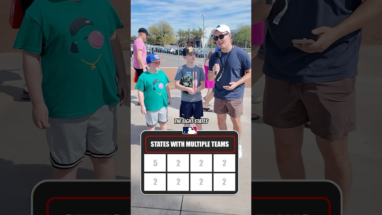 CAN THEY NAME THE EIGHT STATES WITH MULTIPLE MLB TEAMS? #mlb #baseball #trivia
