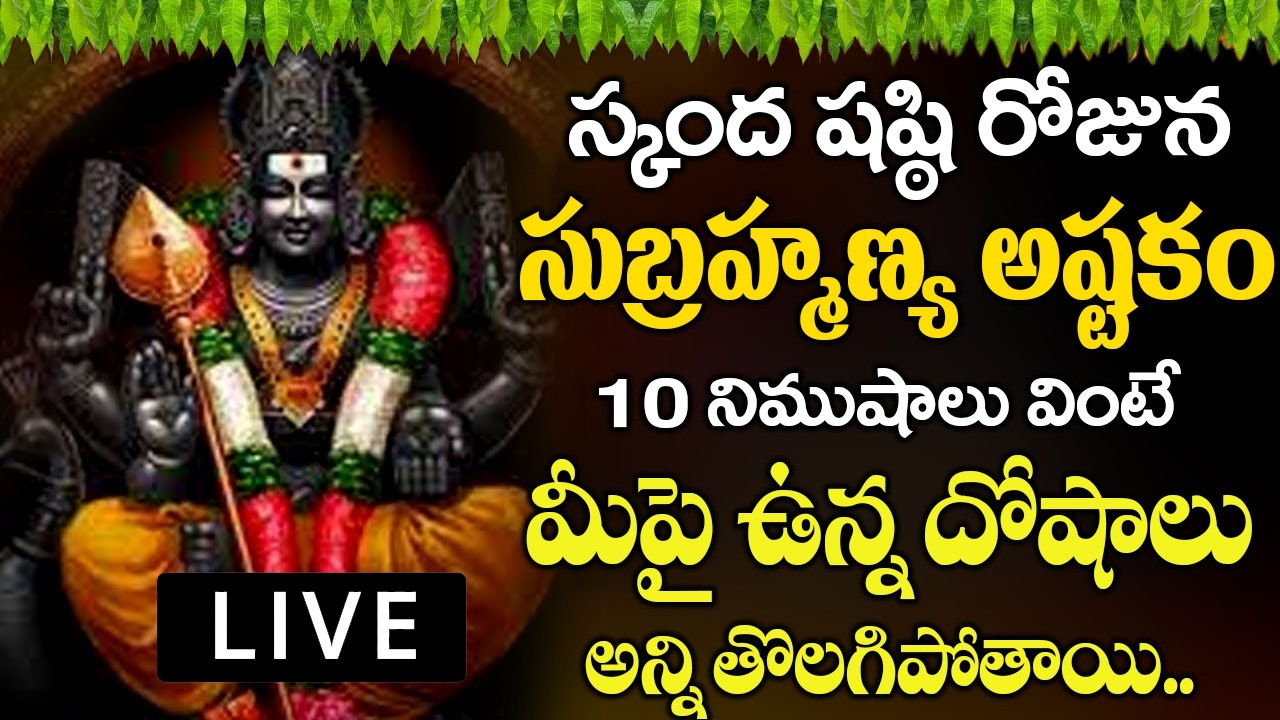 స్కంద షష్ఠి రోజున స్కంద అష్టకం10 నిముషాలు వింటే మీపై ఉన్న దోషాలు అన్నిపోతాయి.. | SUBRAMANYA ASHTAKAM