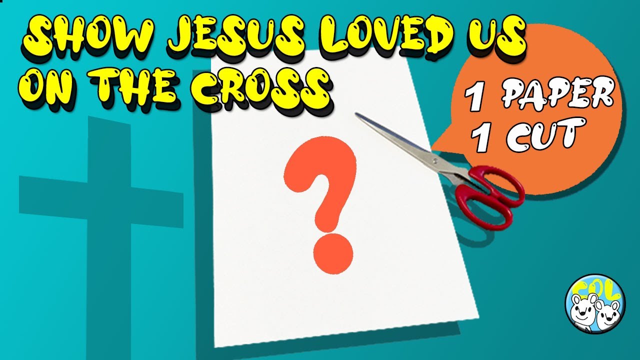 How to draw Jesus loved us on the cross by 1 paper 1 cut  Happy Easter | # 06 - 2021