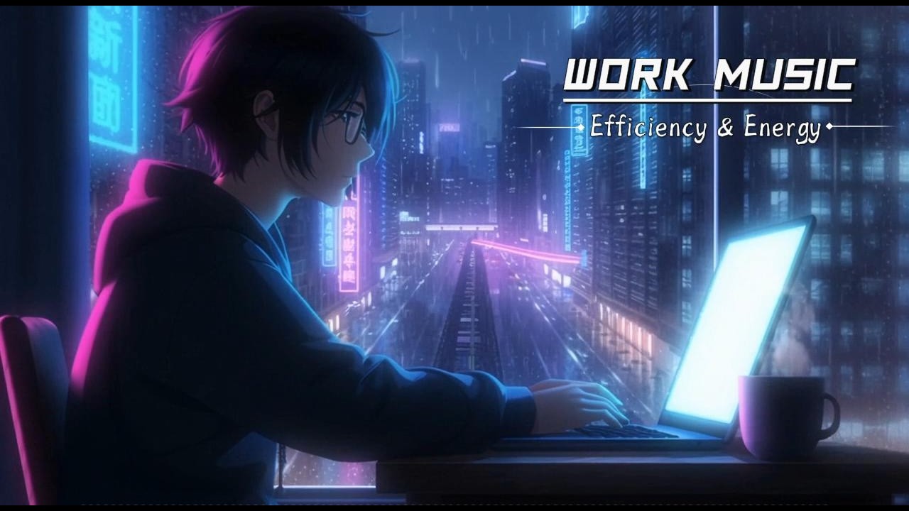Neon Rain · Lo-fi Deep House for Work Focus · No Lyrics