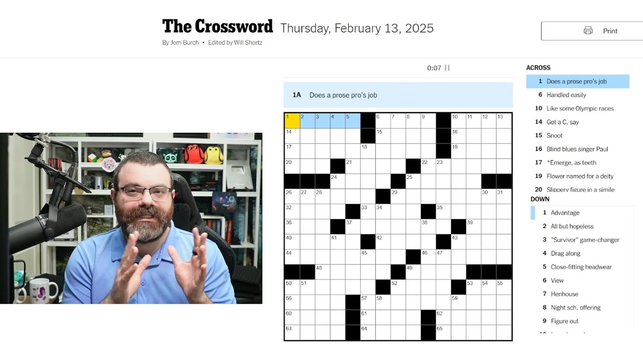 Learning Crossword Week 39 | NYT Crossword Thursday Feb 13th, 2025