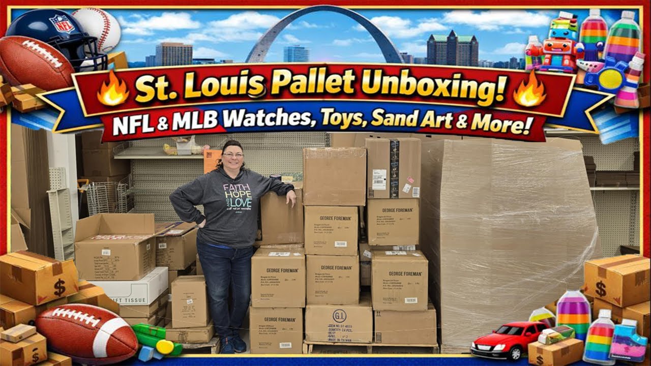 🔥 St. Louis Pallet Unboxing! NFL & MLB Watches, Toys, Sand Art & More!