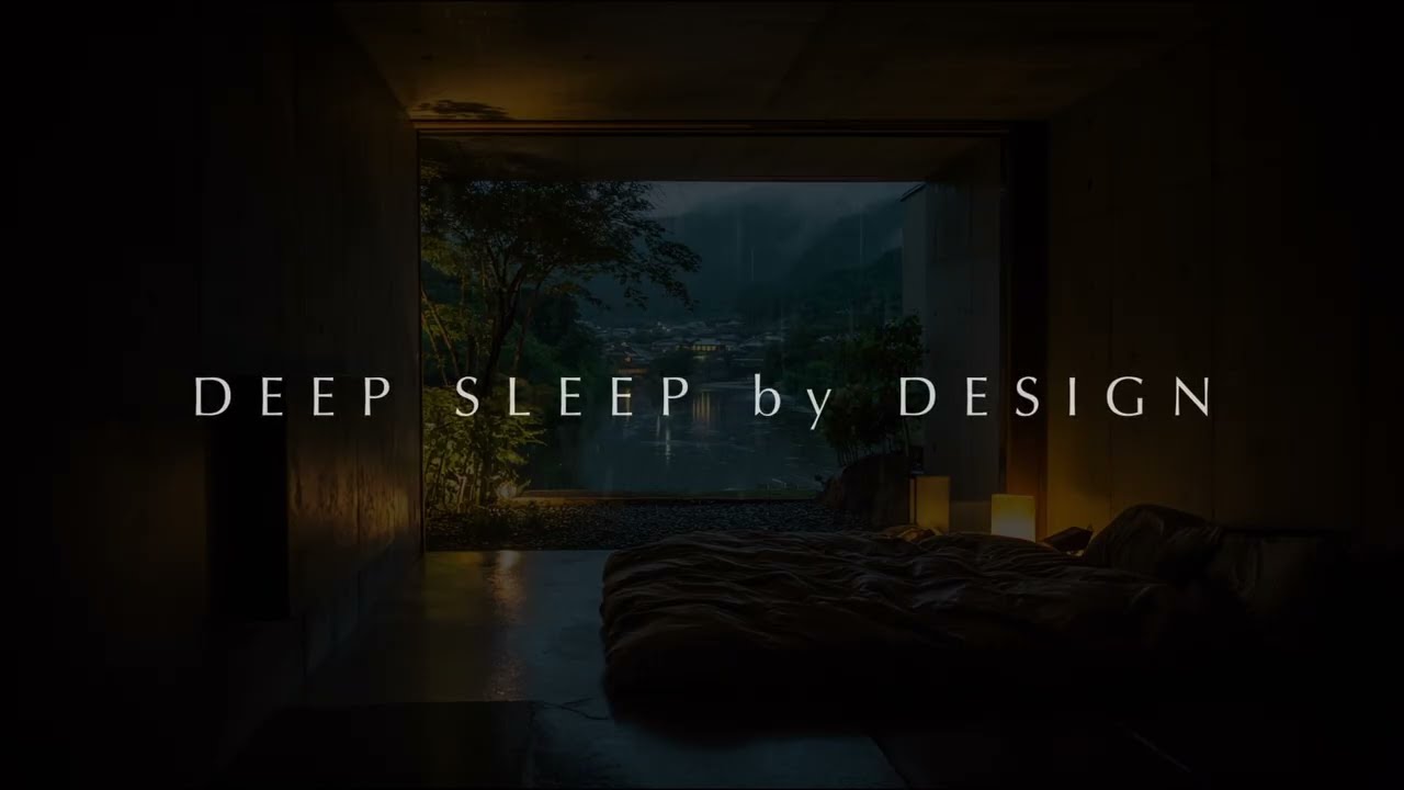 Rain Sounds for Sleep (9 Hours) | Peaceful Japanese Room by the River