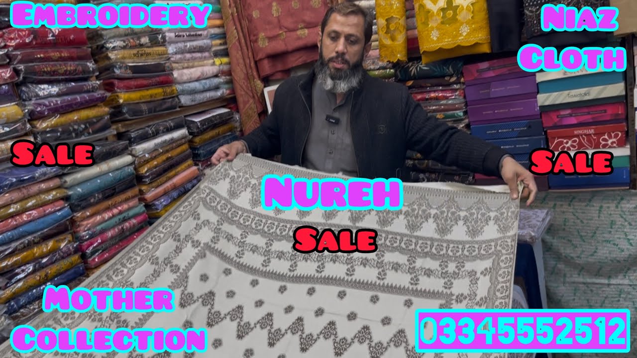 NUREH || Maji Collection || Gani Collection || Embroidered || NIAZ CLOTH 