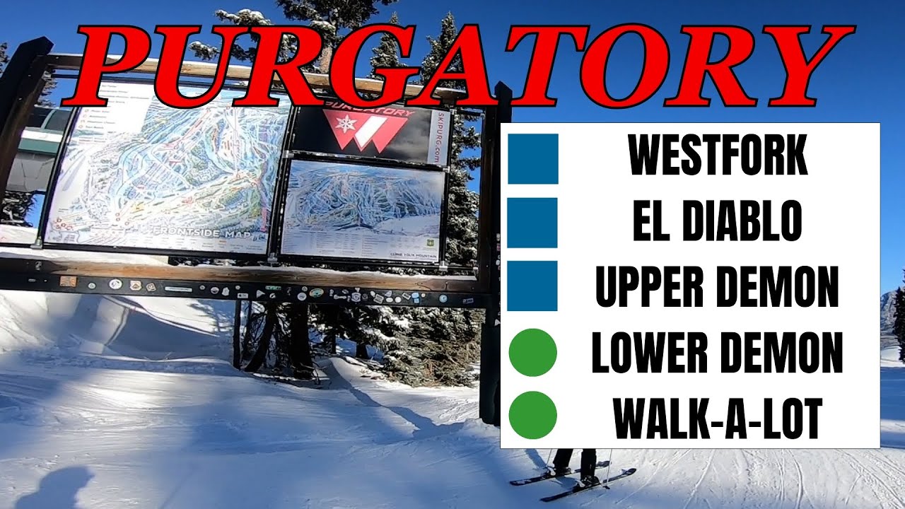 Purgatory Ski Resort - 🟦Westfork,🟦El Diablo,🟦Upper Demon,🟢Lower Demon,🟢Walk-A-Lot