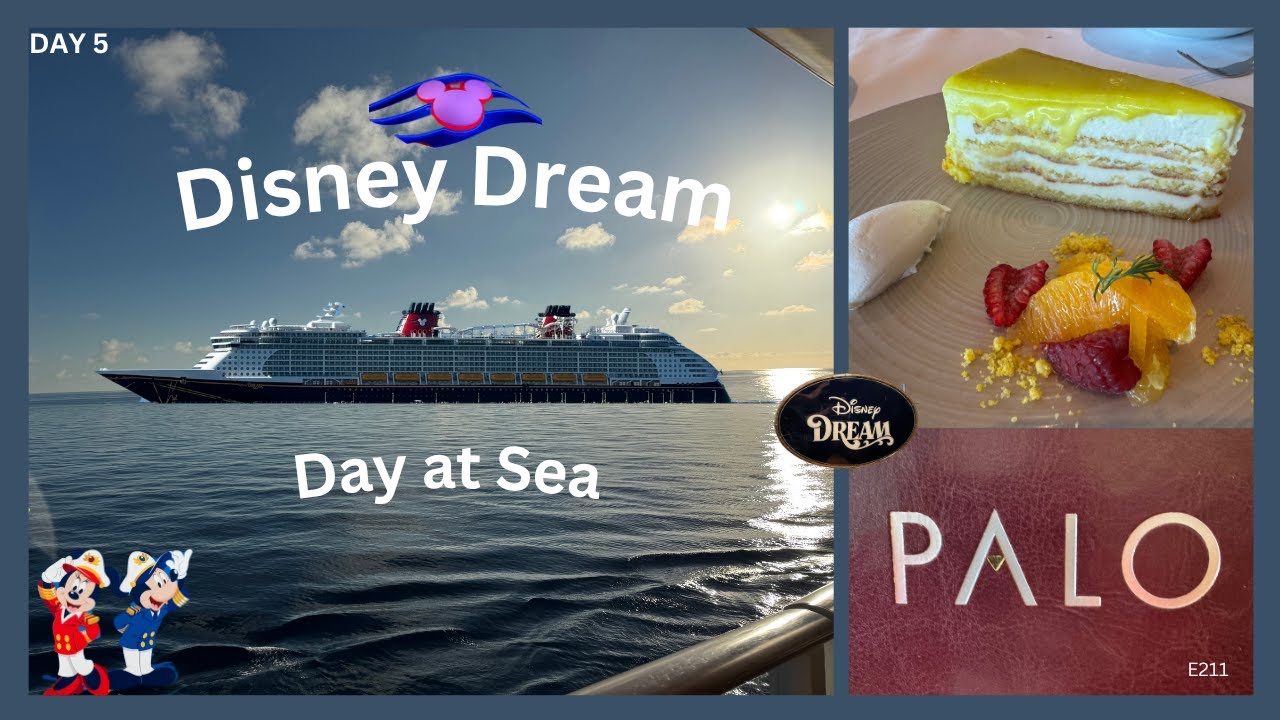 DISNEY DREAM CRUISE Day 5 - Palo Brunch-Day at Sea / Enchanted Garden Dinner / Cove Cafe / Shopping