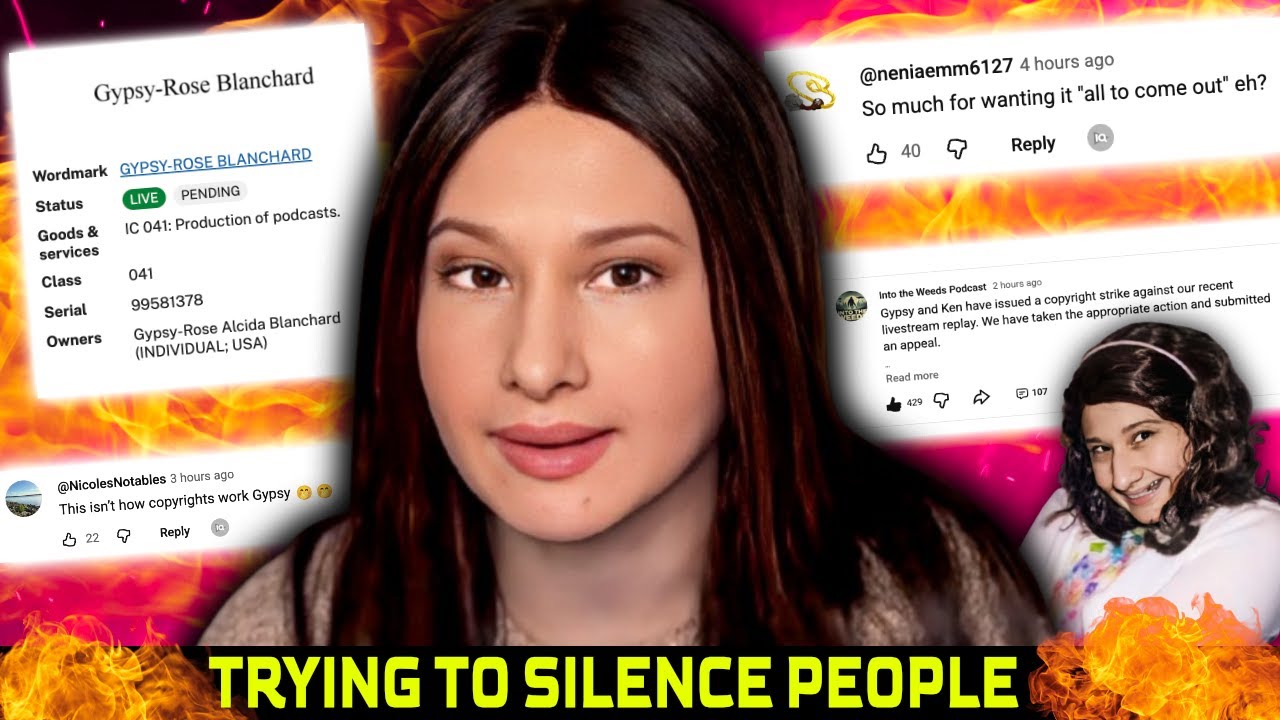 Gypsy Rose Blanchard is Trying To Silence People (False Copyright Claims)