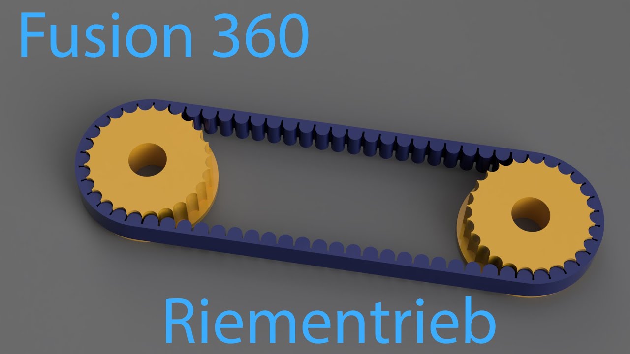 Riementrieb Belt Pullies Fusion 360 Tutorial Deutsch CAD