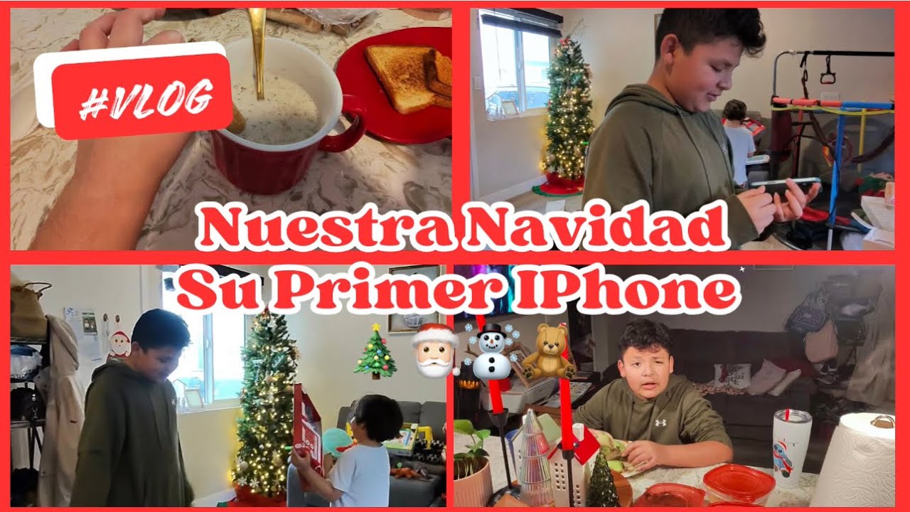 VLOG📸Nuestra Navidad En Casa🎄,,,Le Conpramos Su Primer IPhone 