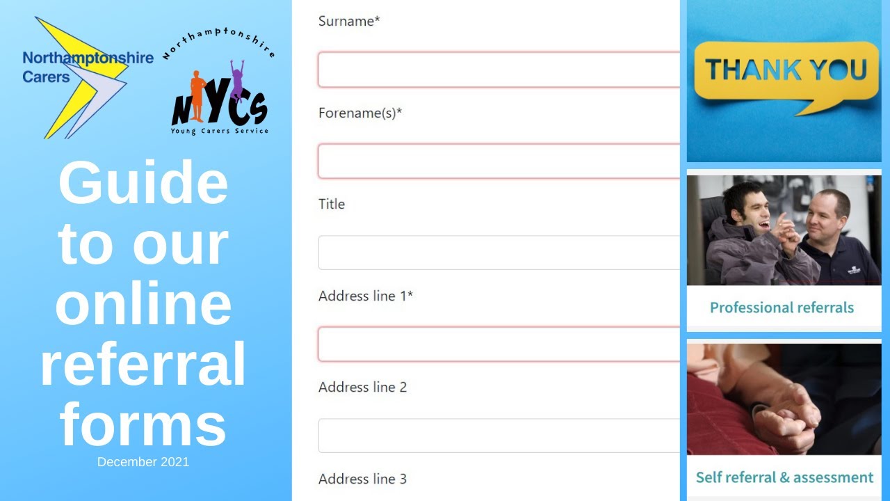 Guide to our online referral forms