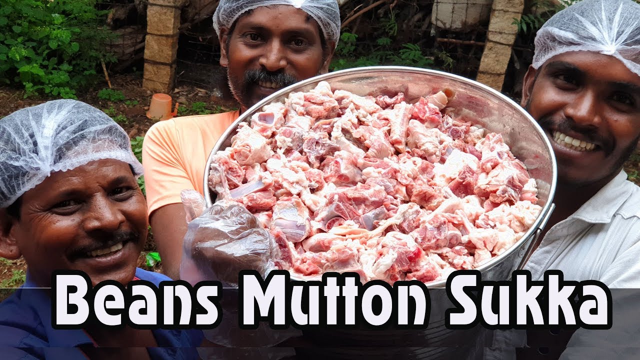 Beans Mutton Sukka - Diwali Special | பீன்ஸ் மட்டன் சுக்கா | Donated Food For 120 deaf & Dumb Kids