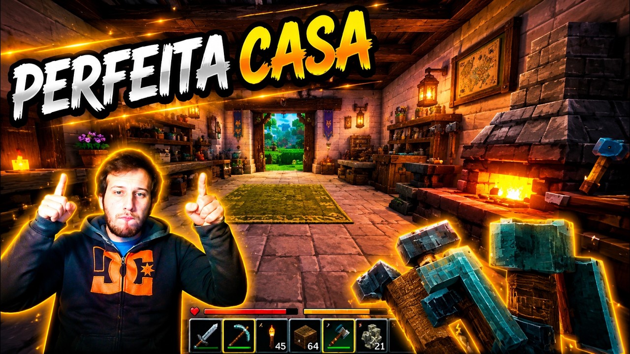 hytale parte 2-A casa está complenta andei por aí e construi a minha armadura