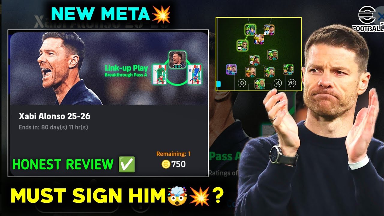 Meta manager is back 🤯💥 | Best link up🔥 | Xabi alonso manager review |xabi best formation| Efootball