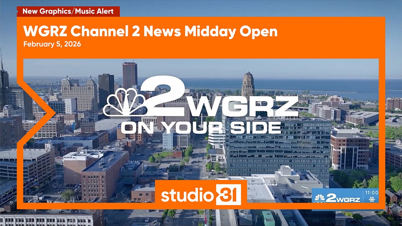 WGRZ Channel 2 News Midday Open, 2/5/2026 (New Graphics/Music)