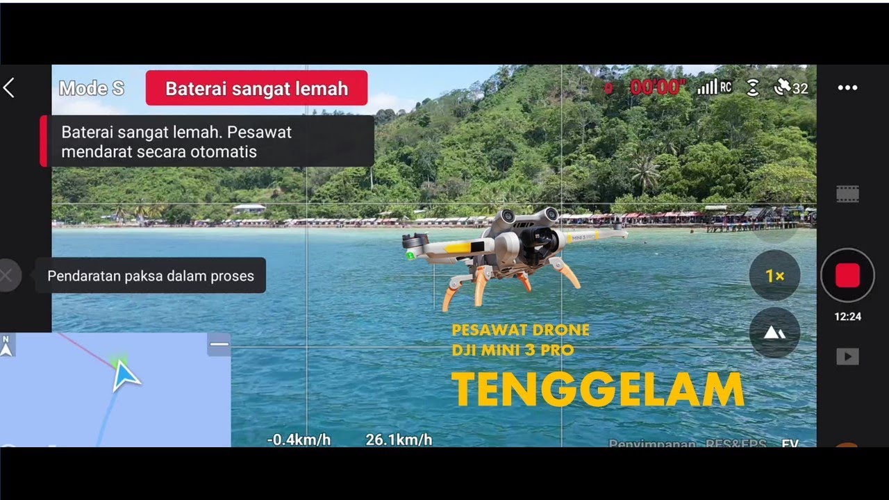 DRONE DJI MINI 3 PRO  KEJEBUR TENGGELAM HILANG DI LAUT!!!!!!