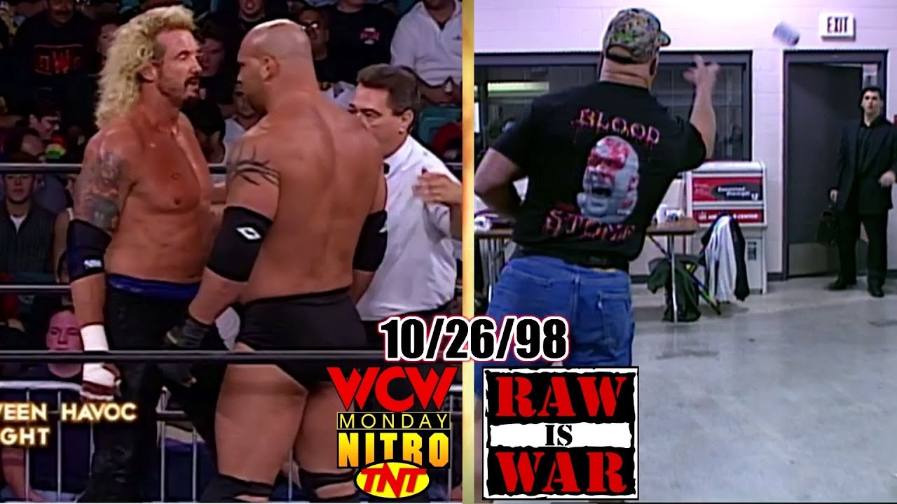 WCW Nitro vs. WWF RAW - October 26, 1998 Full Breakdown - Goldberg vs DDP Set Records - Shane/Austin