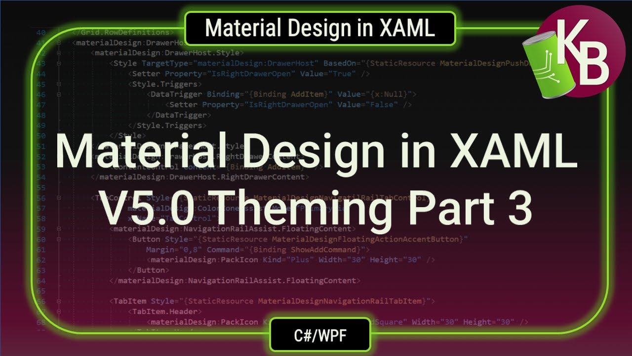 Material Design in XAML - v5.0 Theming Part 3