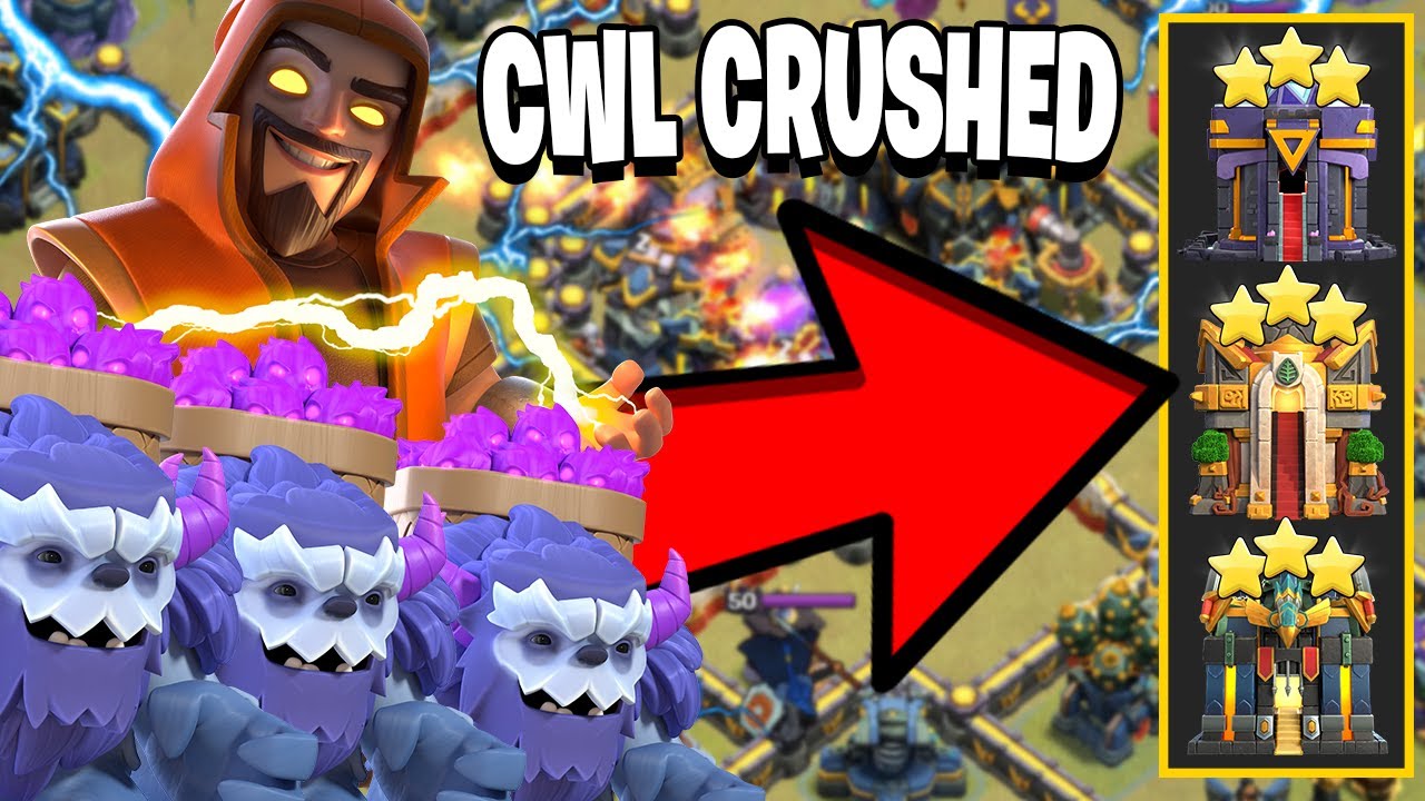 Dominating CWL with My Favorite Army! (Yeti + Super Wizards)
