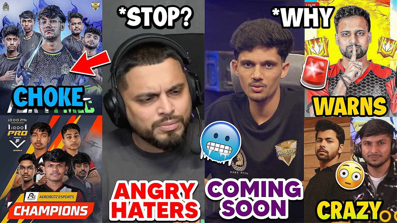 SID Angry on Haters?🥵 TG Warning 🚨 IQOO Pro Series Champions, Life of Esports Player 😳 Big COMING?