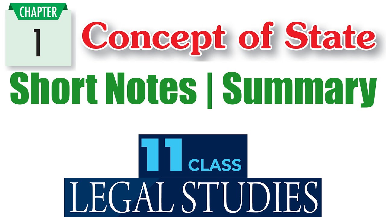 1. Concept of State (Short Notes & Summary) | Class 11 CBSE - Legal Studies