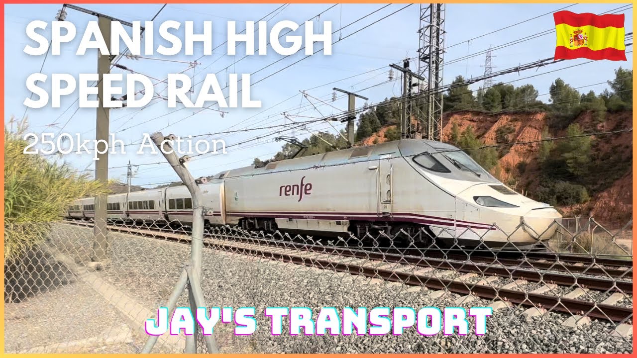 250kph Spanish High Speed Trains on LAV Madrid - Barcelona (Renfe, Avlo, Ouigo) 24/11/22