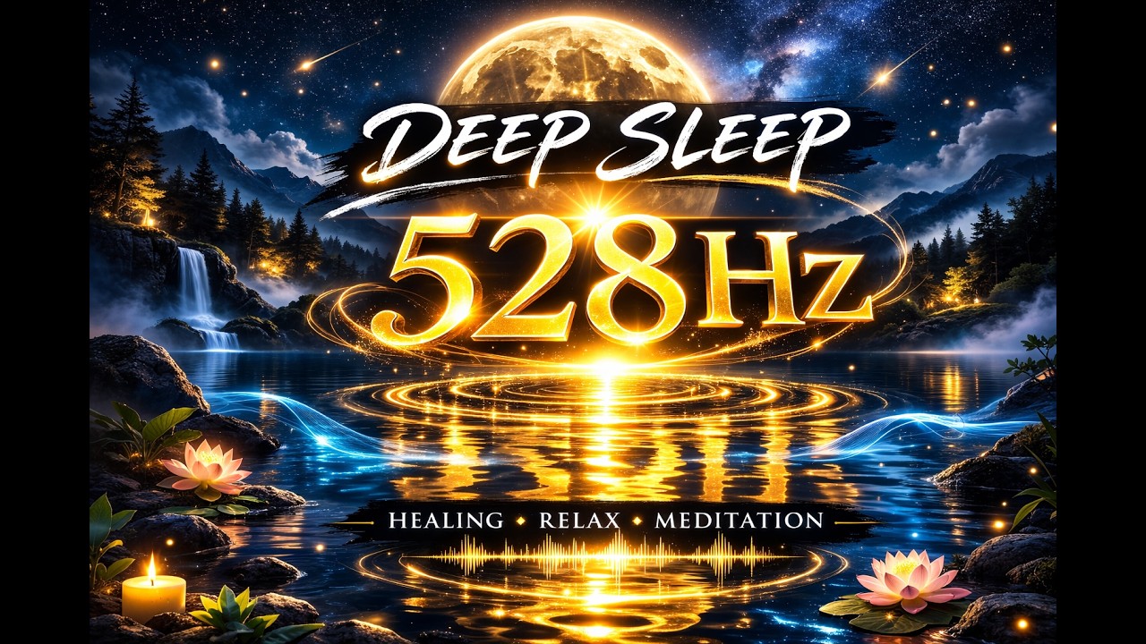 528Hz Deep Sleep Piano Music 4 Hours | Healing Frequency for Relaxation & Stress Relief