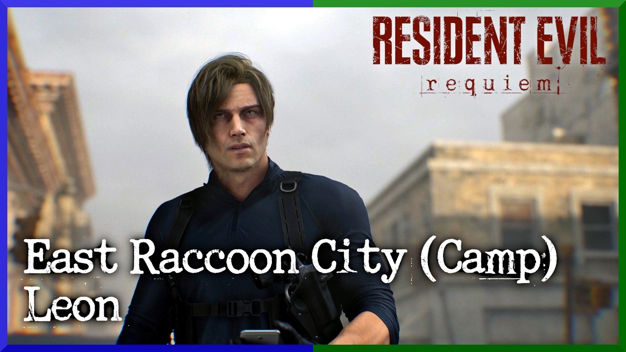 Resident Evil Requiem - East Raccoon City Camp: LEON | Walkthrough (ALL Achievements & Collectibles)