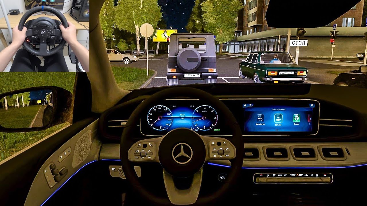 City Car Driving - Mercedes Benz GLE300d | Night Drive [Steering Wheel Gameplay]