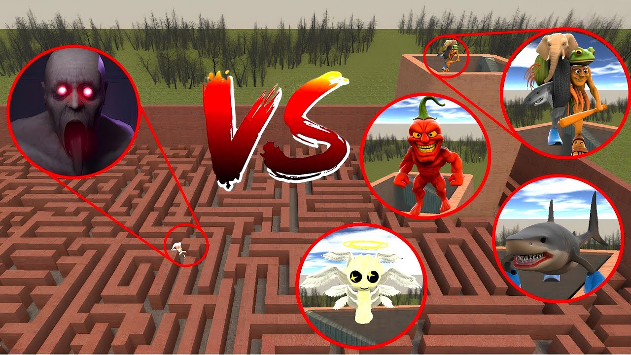 TUNG TUNG SAHUR VS SONIC VS  SCP 096 IN GARRY'S MOD.