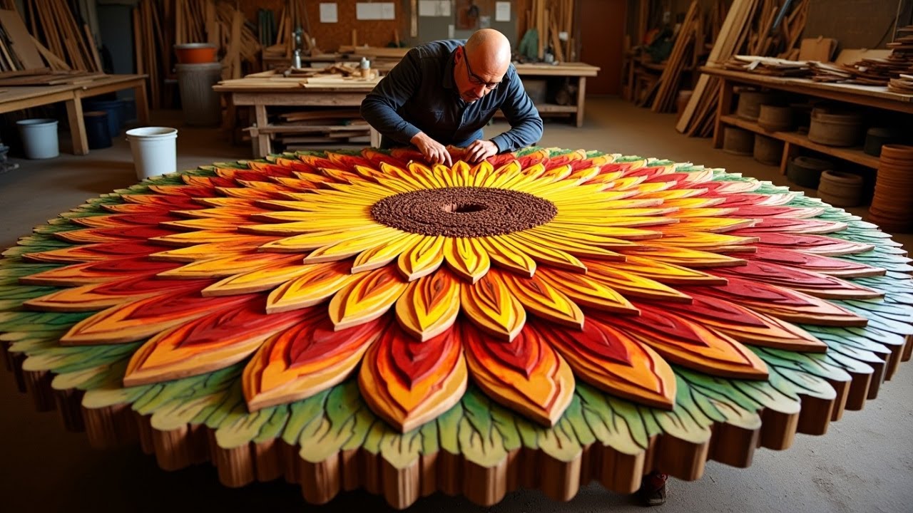 Scrap Wood to Art: Watch a Skilled Carpenter Create Stunning Wooden Masterpieces