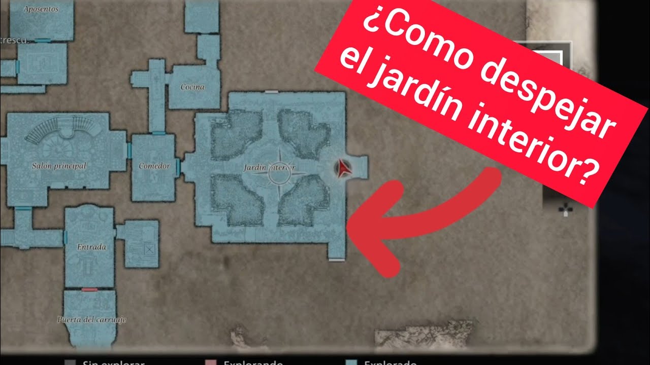 Resident Evil Village Jardin Interior  en Castillo Dimitrescu, TODOS LOS OBJETOS, ¿cómo despejar?