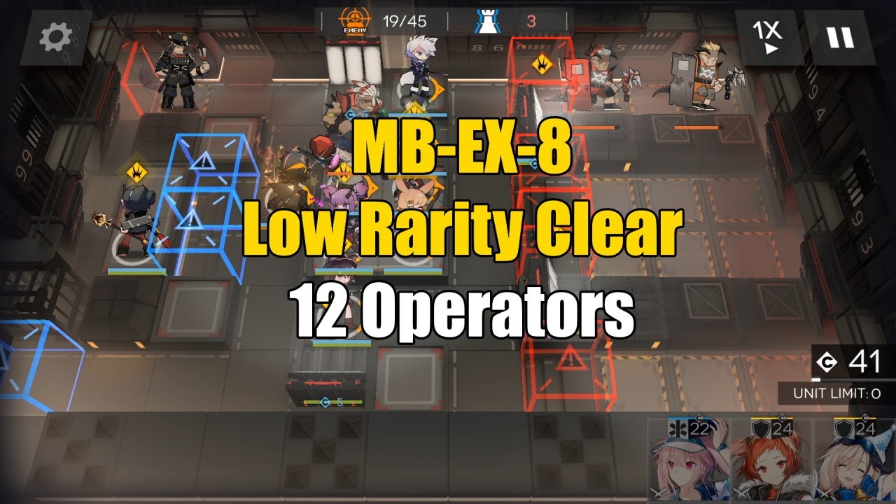 Arknights - MB-EX-8 Low Rarity Clear (3★ Units Only, No Support)