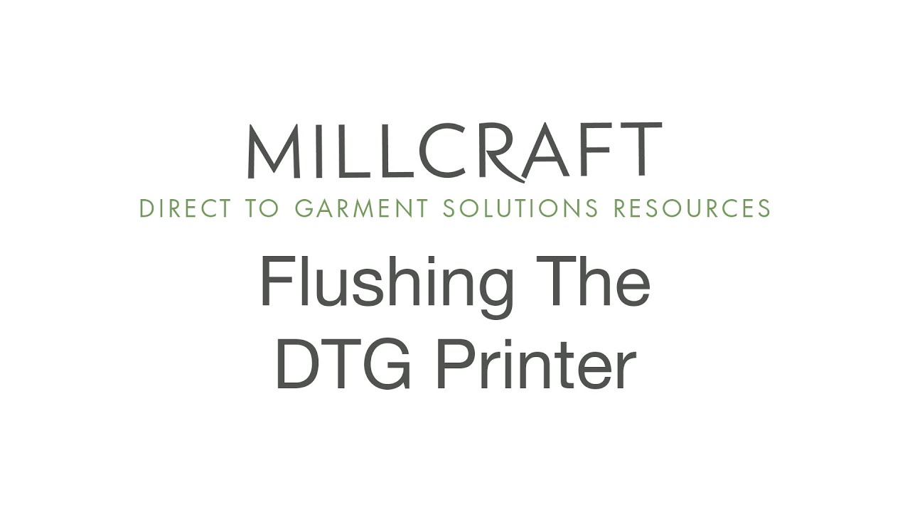 Flushing the RICOH Ri 1000 / RICOH Ri 2000 DTG Printer