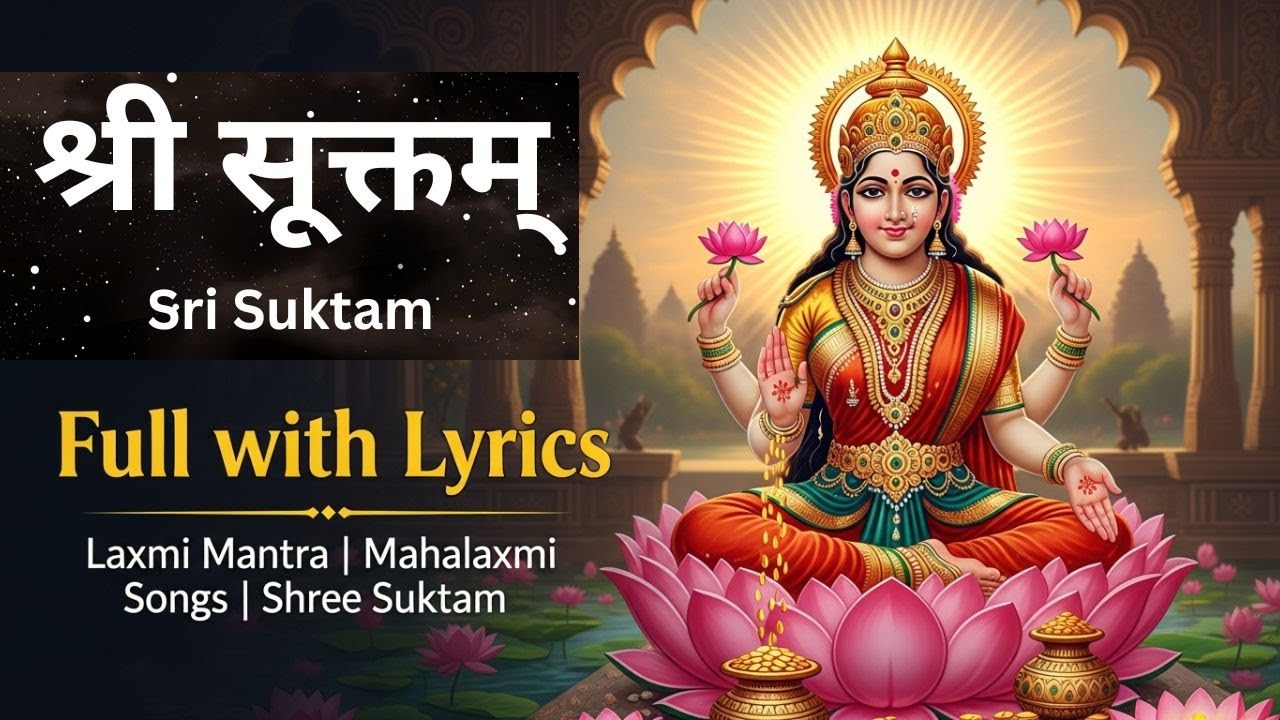 श्री सूक्तम Sri Suktam (ऋग्वेद) Full with Lyrics | Laxmi Mantra | Mahalaxmi Songs | Shree Suktam