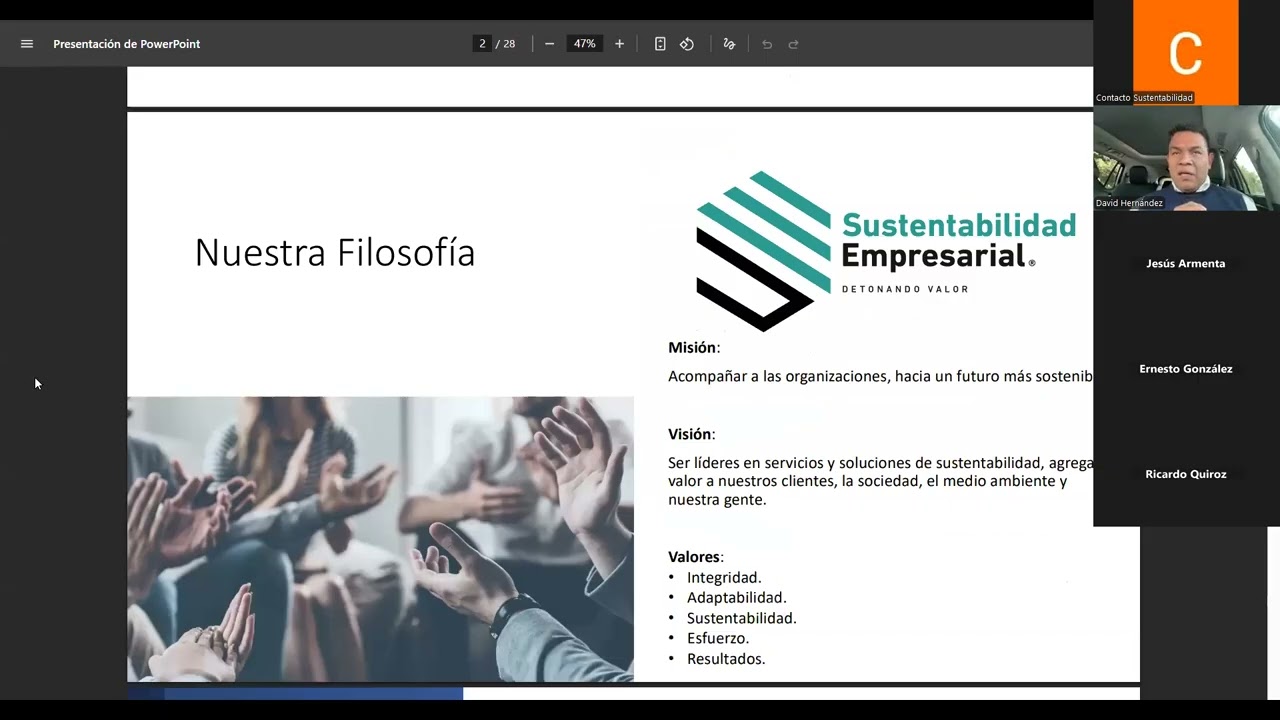Sustentabilidad Empresarial: Proyecto NOM-023 ASEA primera sesión